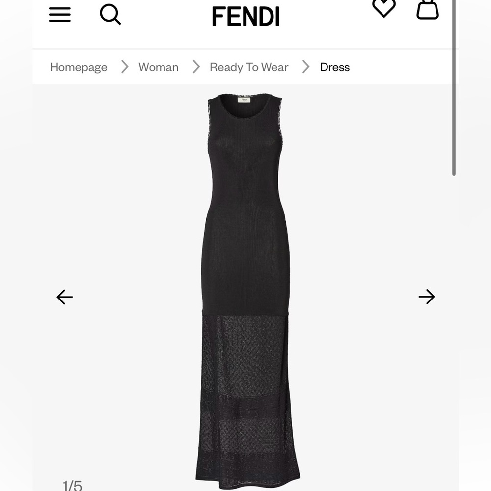 Fendi FF Crochet Dress – Black – NWT – Style FZDD48 AUHZ F0GME